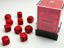 36 Opaque Red w/Black Spots D6 - CHX25814
