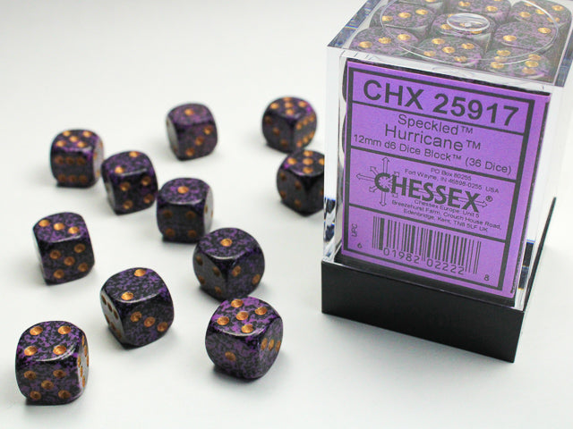 Speckled Hurricane 12mm D6 Dice (36ct) CHX25917