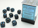 36 Blue Stars Speckled 12mm D6 Dice Block - CHX25938