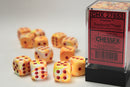 Festive Sunburst with Red 16mm d6 Dice Block (12ct) - CHX27653
