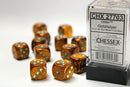 Glitter Gold and Silver 12ct 16mm D6 Dice Block - CHX27703