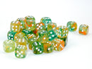 36Ct Nebula D6 Dice Set Spring/White Luminary (CHX27955)