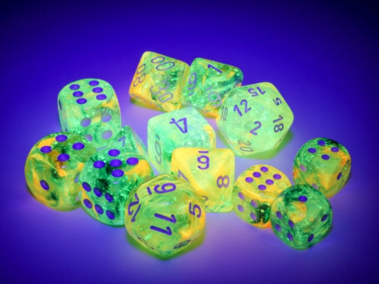 36Ct Nebula D6 Dice Set Spring/White Luminary (CHX27955)
