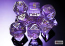 Chessex "Translucent Lavender/Gold" Lab Dice 7-Dice Set (CHX30059)