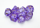Chessex "Translucent Lavender/Gold" Lab Dice 7-Dice Set (CHX30059)