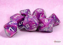 Chessex - Festive Violet/White Polyhedral 7-Dice Set (CHX27457)