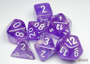 Borealis Polyhedral - Purple with White 7-dice - CHX27577