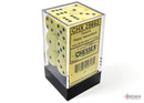 Chessex 16mm d6 Dice Set: Opaque - Pastel Yellow/Black - CHX 25662 (12)