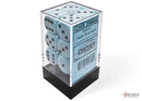 Chessex 16mm d6 Dice Set: Opaque - Pastel Blue/Black - CHX25666 (12)