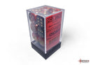 Chessex 16mm d6 Set: Gemini Black-Red w/Gold - CHX26633