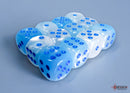 Chessex 16mm d6 Set: Gemini Luminary - Pearl Turquoise-White w/Blue - CHX26665