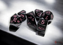 Chessex 7-Dice Set: Opaque - Black/Pink - CHX 25448 (7)