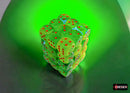 Chessex 12mm d6 Dice Set: Gemini - Plasma Green-Teal w/Orange - CHX 26870 (36)