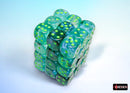 Chessex 12mm d6 Dice Set: Borealis - Kelp/Light Green - CHX 27995 (36)