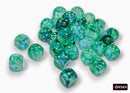 Chessex 12mm d6 Dice Set: Borealis - Kelp/Light Green - CHX 27995 (36)