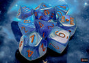 Chessex: Lab Dice - Borealis/Midnight with Copper - 7-Dice Set (CHX30069)