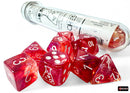 Chessex: Lab Dice - Borealis/Passion with White - 7-Dice Set (CHX30070)