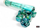 Chessex: Lab Dice - Lustrous/Neptune with Grey - 7-Dice Set (CHX30072)