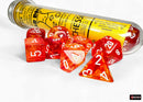 Chessex: Lab Dice - Nebula/Molten with White - 7-Dice Set (CHX30073)