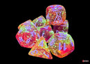 Chessex: Lab Dice - Nebula/Molten with White - 7-Dice Set (CHX30073)