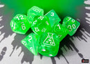 Chessex: Lab Dice - Nebula/Gelatinous with White - 7-Dice Set (CHX30074)