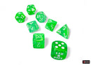 Chessex: Lab Dice - Nebula/Gelatinous with White - 7-Dice Set (CHX30074)