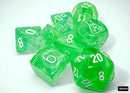 Chessex: Lab Dice - Nebula/Gelatinous with White - 7-Dice Set (CHX30074)