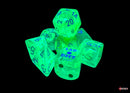 Chessex: Lab Dice - Nebula/Gelatinous with White - 7-Dice Set (CHX30074)