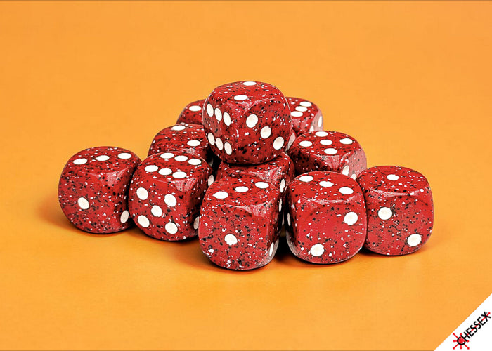 Chessex 16mm d6 Dice Set: Speckled - Lava Stone - CHX 25774 (12ct)