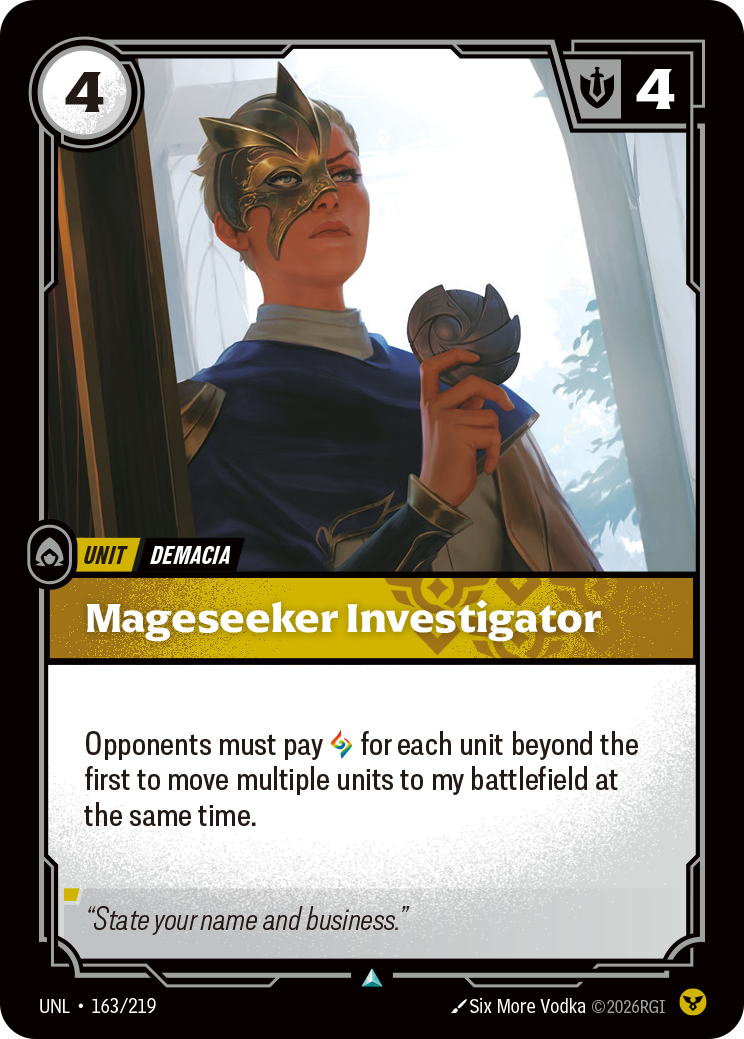 front of card Mageseeker Investigator [Unleashed] 163/219