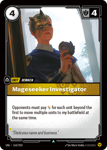 front of card Mageseeker Investigator [Unleashed] 163/219