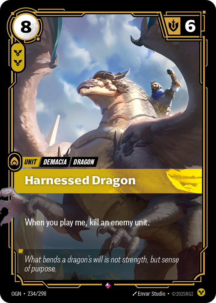 front of card Harnessed Dragon [Origins]