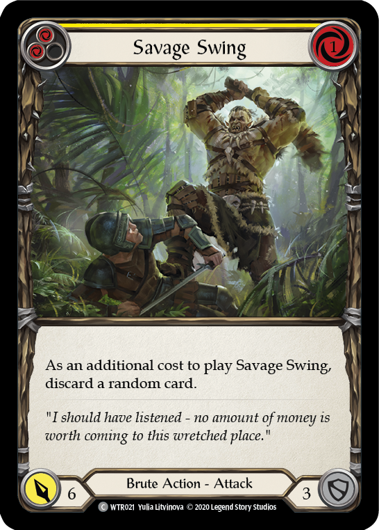 Savage Swing (Yellow) [U-WTR021] (Welcome to Rathe Unlimited) Unlimited Rainbow Foil