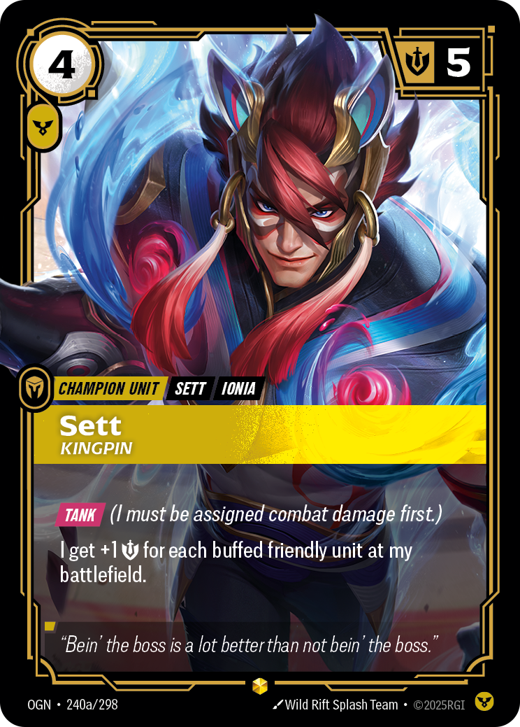 front of card Sett, Kingpin (Showcase) [Origins]