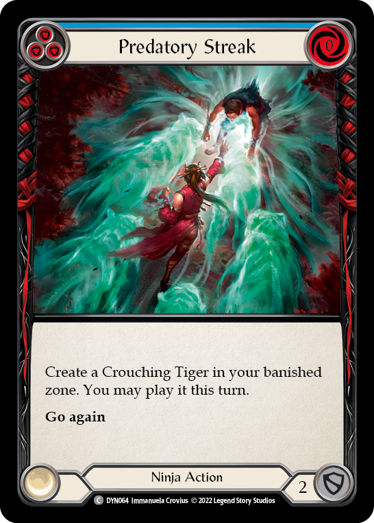 Predatory Streak (Blue) [DYN064] (Dynasty) Rainbow Foil
