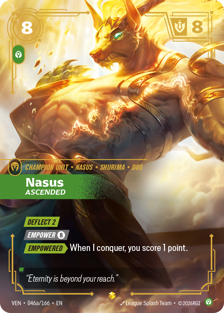 front of card Nasus, Ascended (Alternate Art) [Vendetta] 046a/166