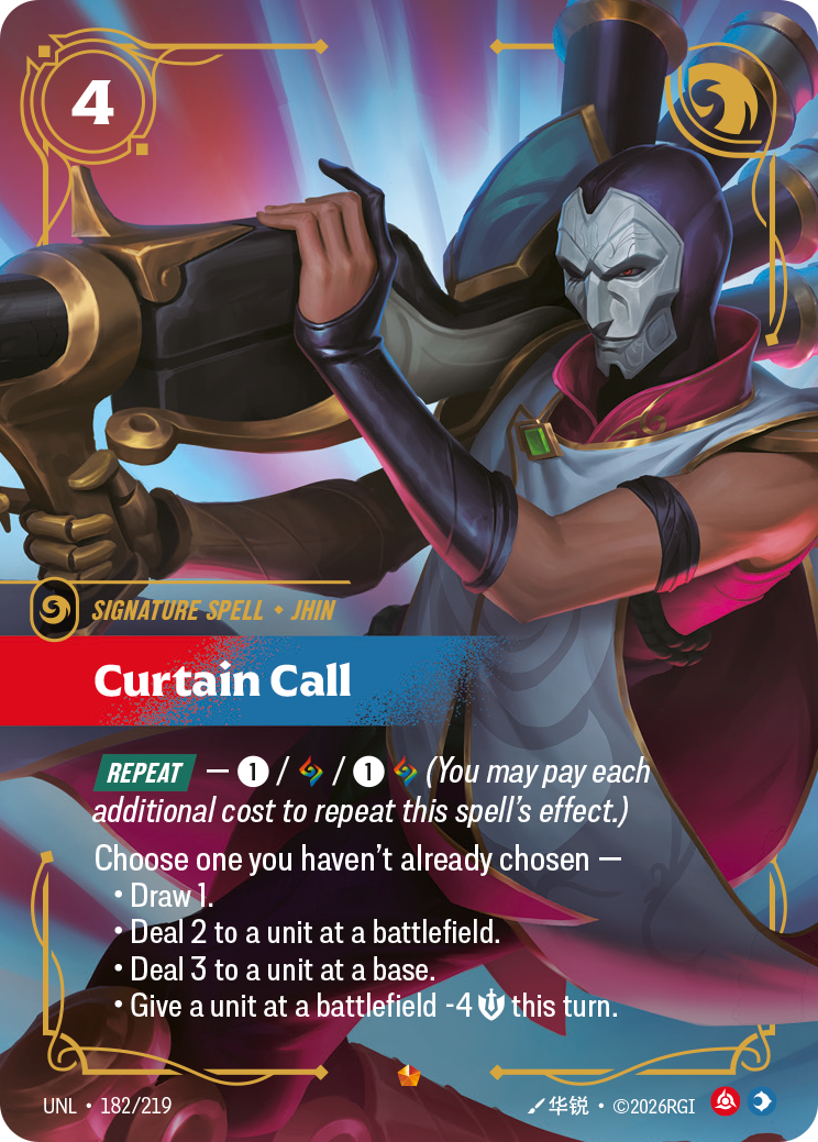 front of card Curtain Call [Unleashed] 182/219