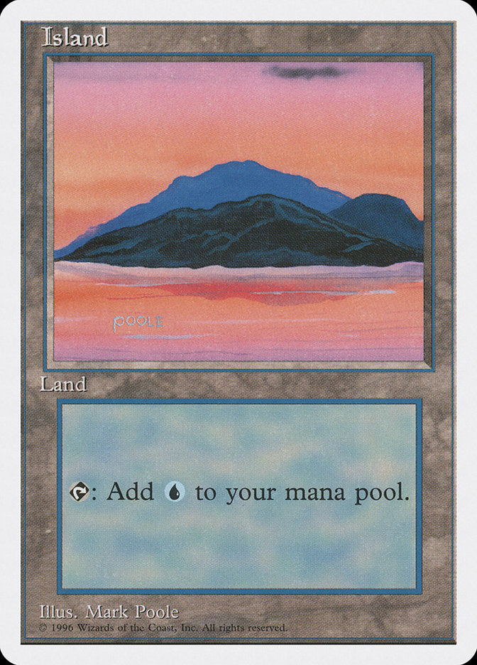 Island (Signature on Bottom Left) (4th Ed 1996 Dated) [Introductory Two-Player Set]