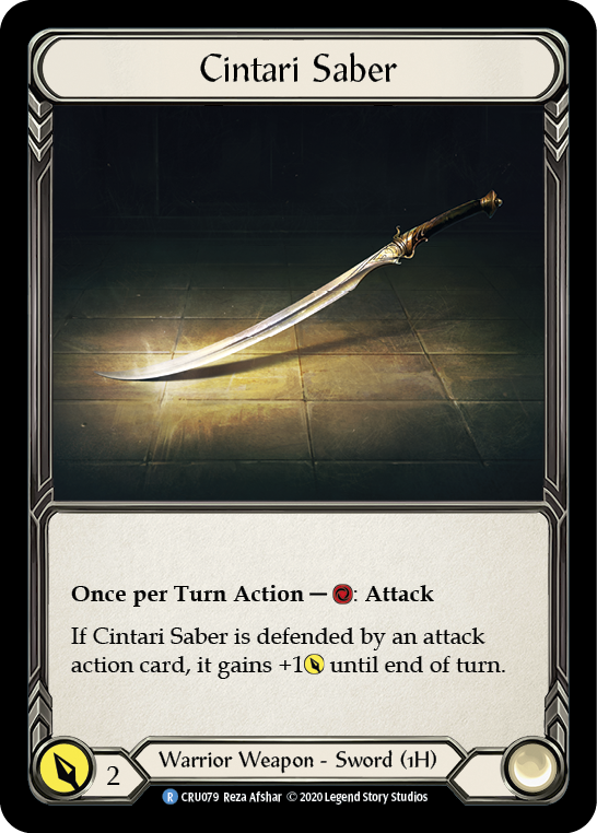 Cintari Saber [CRU079] (Crucible of War) 1st Edition Cold Foil