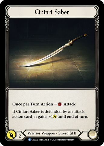 Cintari Saber [CRU079] (Crucible of War) 1st Edition Cold Foil