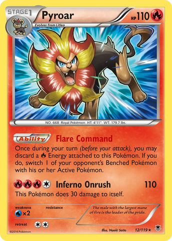 Pyroar(12/119) (Cosmos Holo) (Blister Exclusive) (XY: Phantom Forces) [Theme Deck Exclusive]