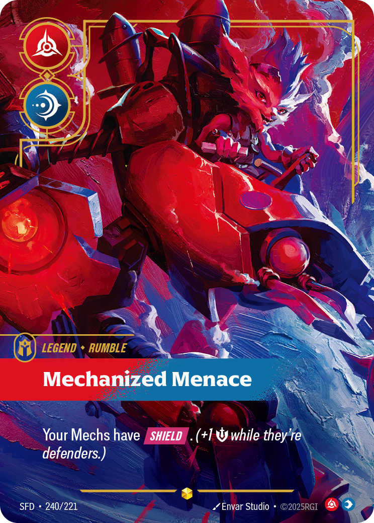 front of card Rumble, Mechanized Menace (Overnumbered) [Spiritforged] 240/221