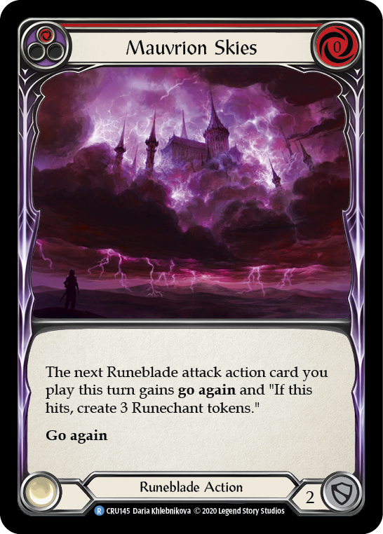 Mauvrion Skies (Red) [CRU145] (Crucible of War) 1st Edition Rainbow Foil