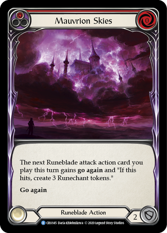 Mauvrion Skies (Red) [CRU145] (Crucible of War) 1st Edition Rainbow Foil