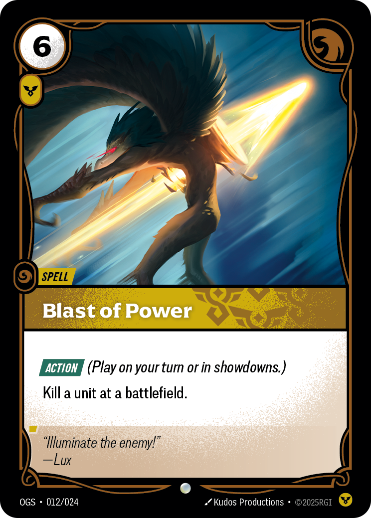 front of card Blast of Power [Origins: Proving Grounds]