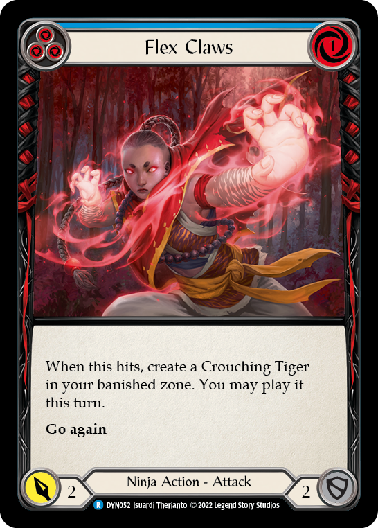 Flex Claws (Blue) [DYN052] (Dynasty) Rainbow Foil