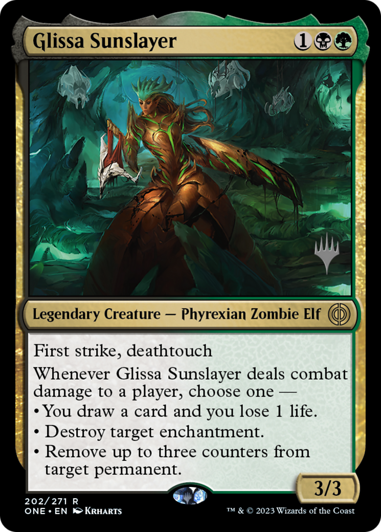 Glissa Sunslayer (Promo Pack) [Phyrexia: All Will Be One Promo Pack]