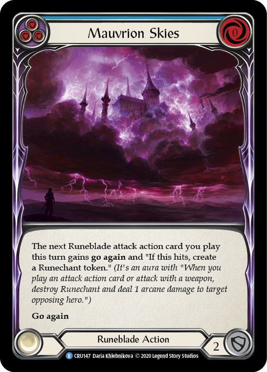 Mauvrion Skies (Blue) [CRU147] (Crucible of War) 1st Edition Normal
