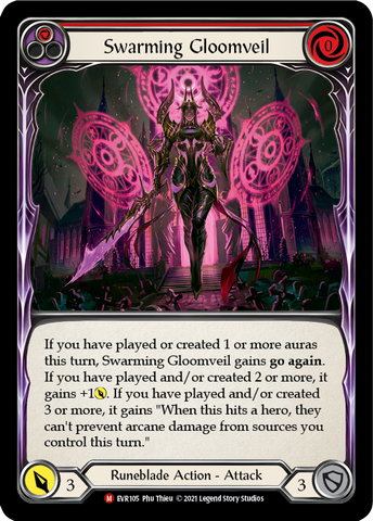 Swarming Gloomveil [EVR105] (Everfest) 1st Edition Rainbow Foil