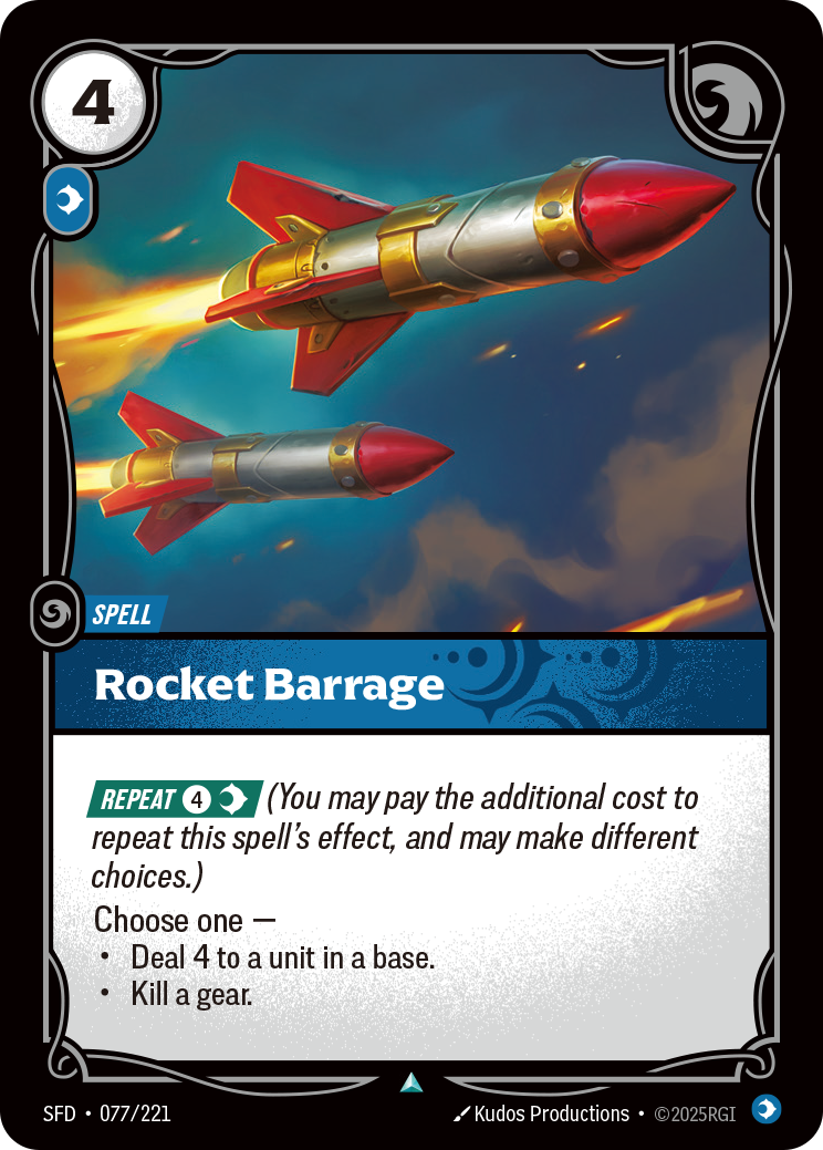 front of card Rocket Barrage [Spiritforged] 077/221